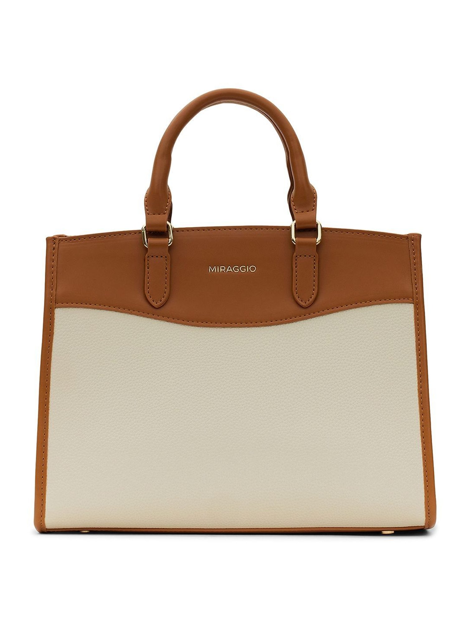 Miraggio Alana Ivory Medium Satchel Handbag