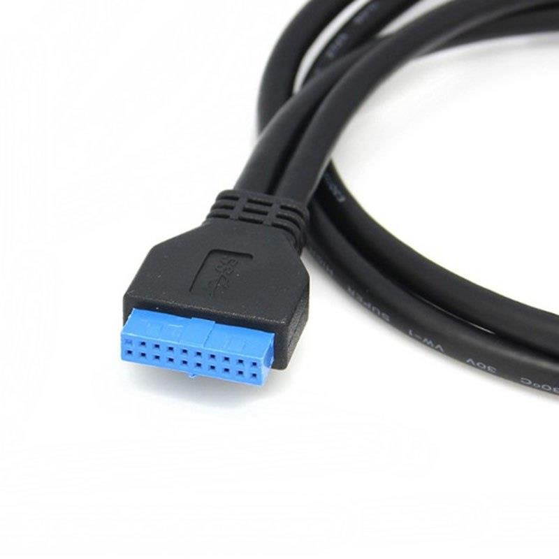 50cm Dual Port PCI Bracket Panel USB Cable 3.0 to Motherboard Mainboard 20 Pin Header Adapter Rear 20-Pins to 2 X USB A Female
