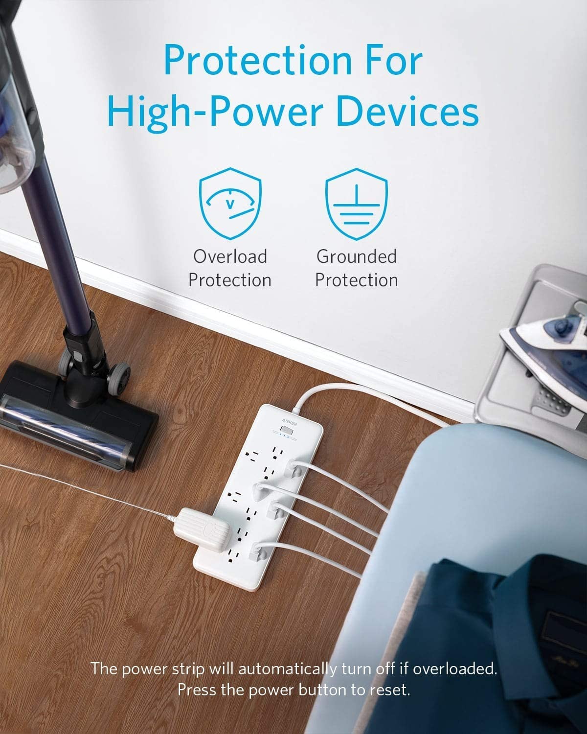 Poweradd Power Strip with USB C Power Delivery 18W, Travel Power Strip Mini with 3 Outlets, 18W USB C & QC 3.0 USB A Port, 5ft Cord, Flat Plug for Cruise Ship, Hotel, Dorm Room and Home,White