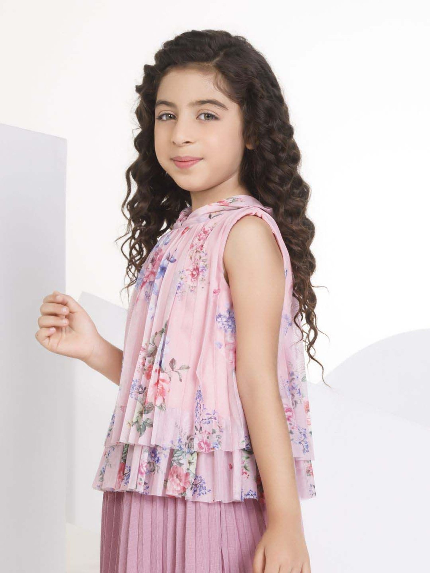 Tiny Girl Kids Pink Solid Top