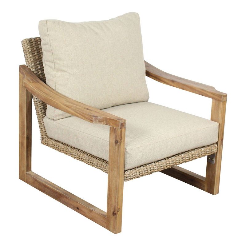 Woodfield 4pc Loveseat Seating Group - Natural - Courtyard Casual