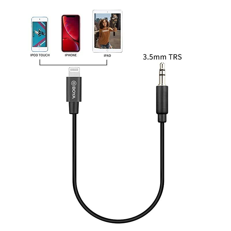 Lavalier Lightning Microphone for iOS iPhone 11 Vlog, 20 ft/6m  by-M2 Lapel Universal Mic with Lightning Plug Adapter for iPhone 11 10 X 8 7 MAC YouTube Video Facebook Live