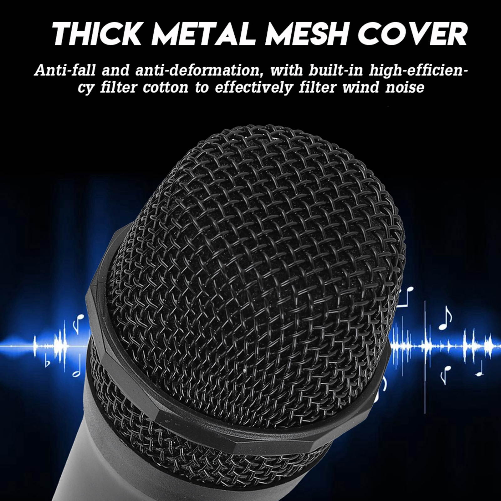 Universal VHF Wireless Handheld Microphone with Receiver/Antenna for Karaoke/Business Meeting