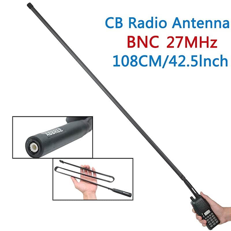 Tactical Antenna 27Mhz 42.5-Inch for CB Handheld/Portable Radio with BNC Connector Compatible with Cobra Midland Uniden Anytone CB Radio