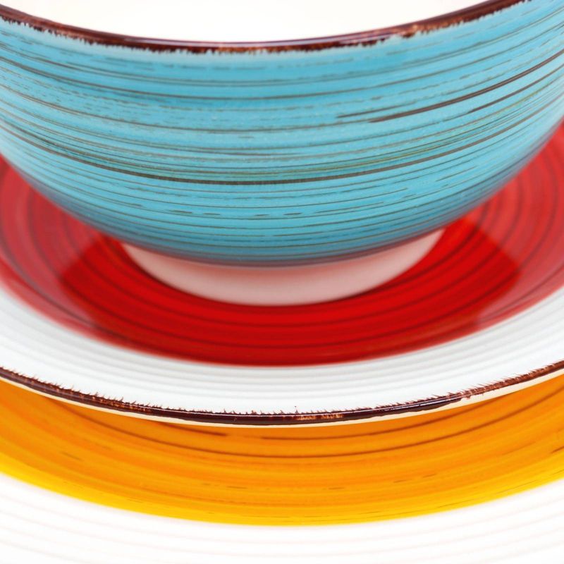 Gibson Home 12pc Ceramic Confetti Mix and Match Dinnerware Set