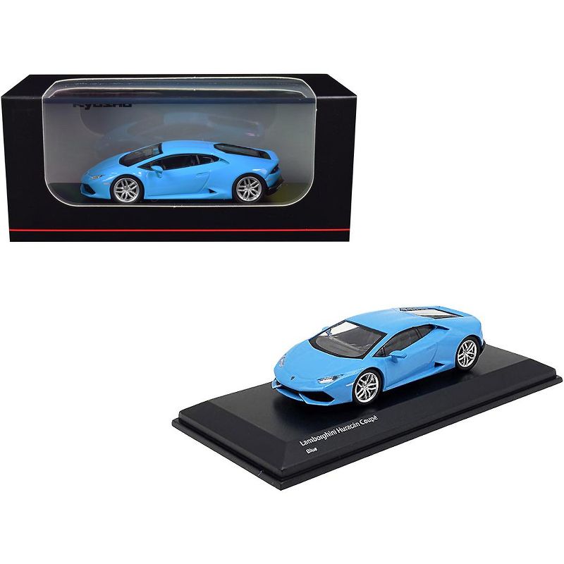 Lamborghini Huracan Coupe Light Blue 1/64 Diecast Model Car by Kyosho