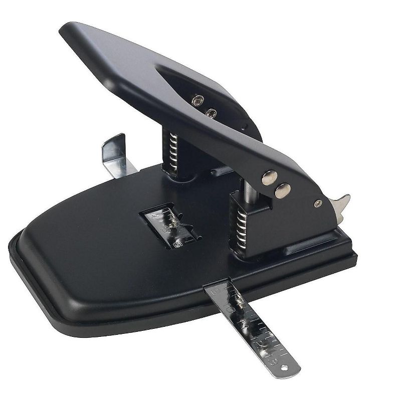 Business Source Heavy-duty 3-hole Punch - Black