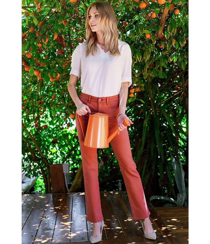 NYDJ Marilyn Straight Leg Mid Rise Bootcut Jeans