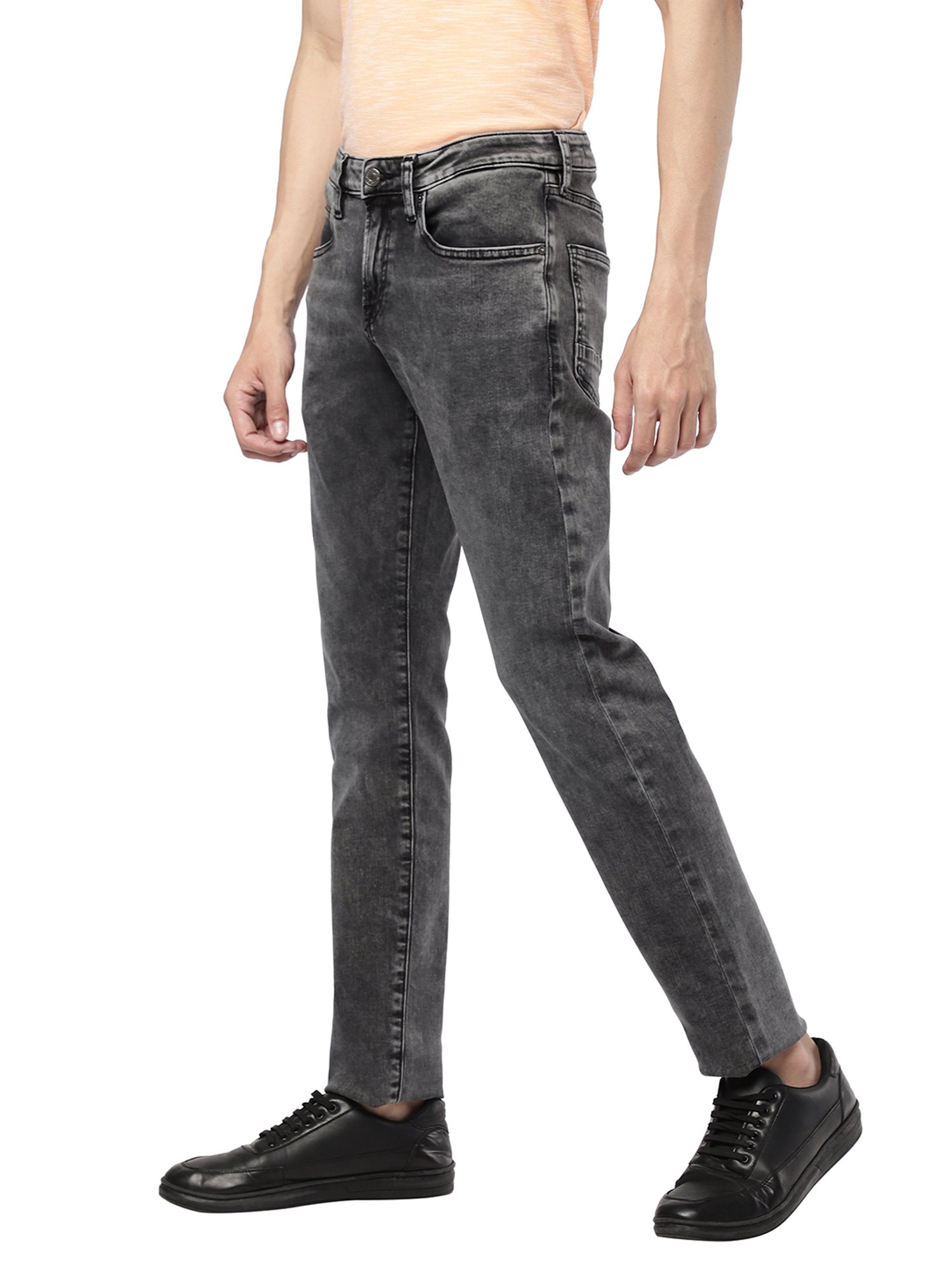 EVERBLUE Grey Comfort Slim Midrise Jeans