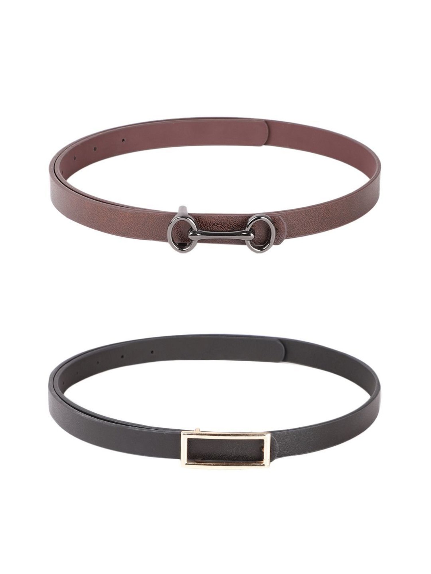 Antony Morato Black Leather Solid Waist Belt
