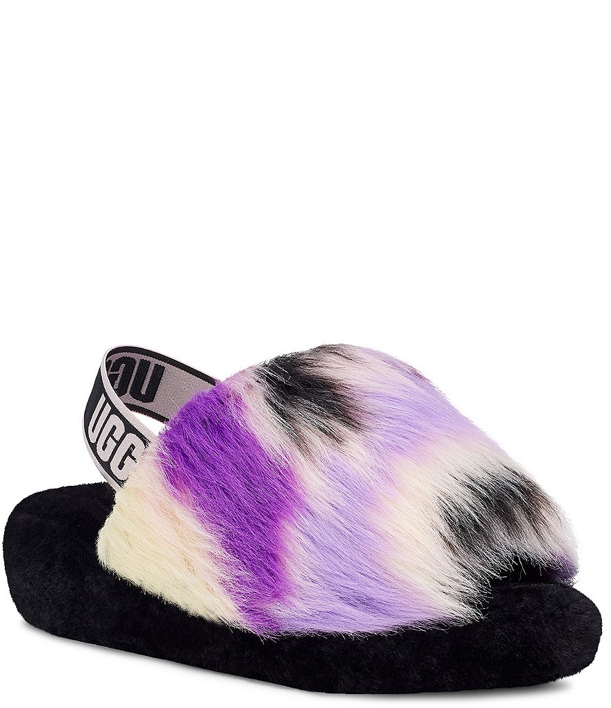 UGG&reg; Fluff Yeah Tie-Dye Faux Shearling Slides