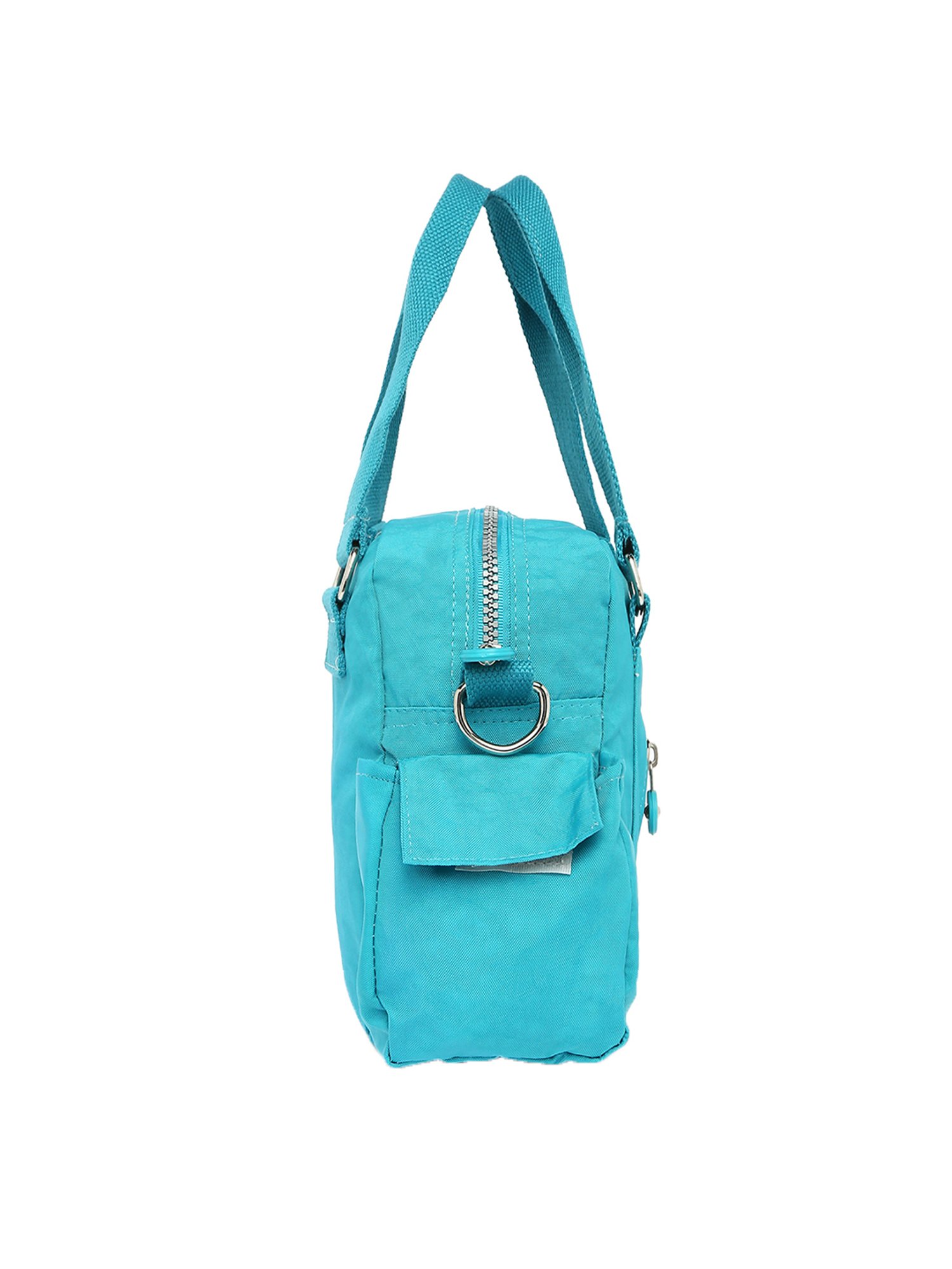 Baomi Blue Solid Medium Handbag