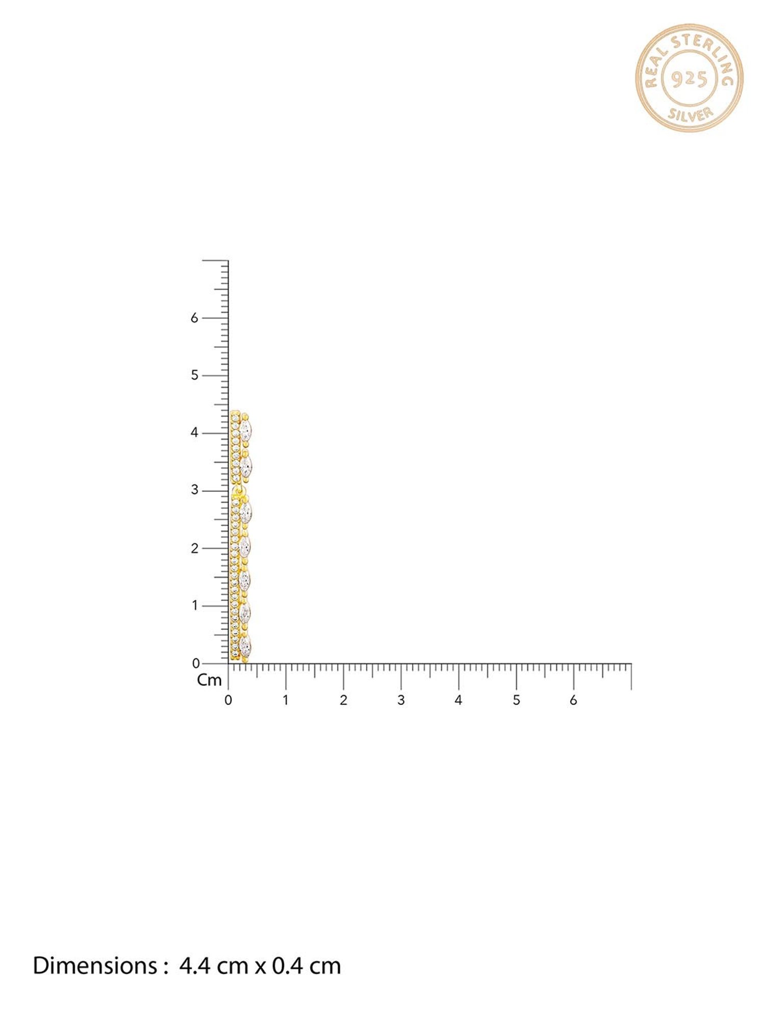 GIVA 92.5 Sterling Silver Zircon Straight Dangler for Women