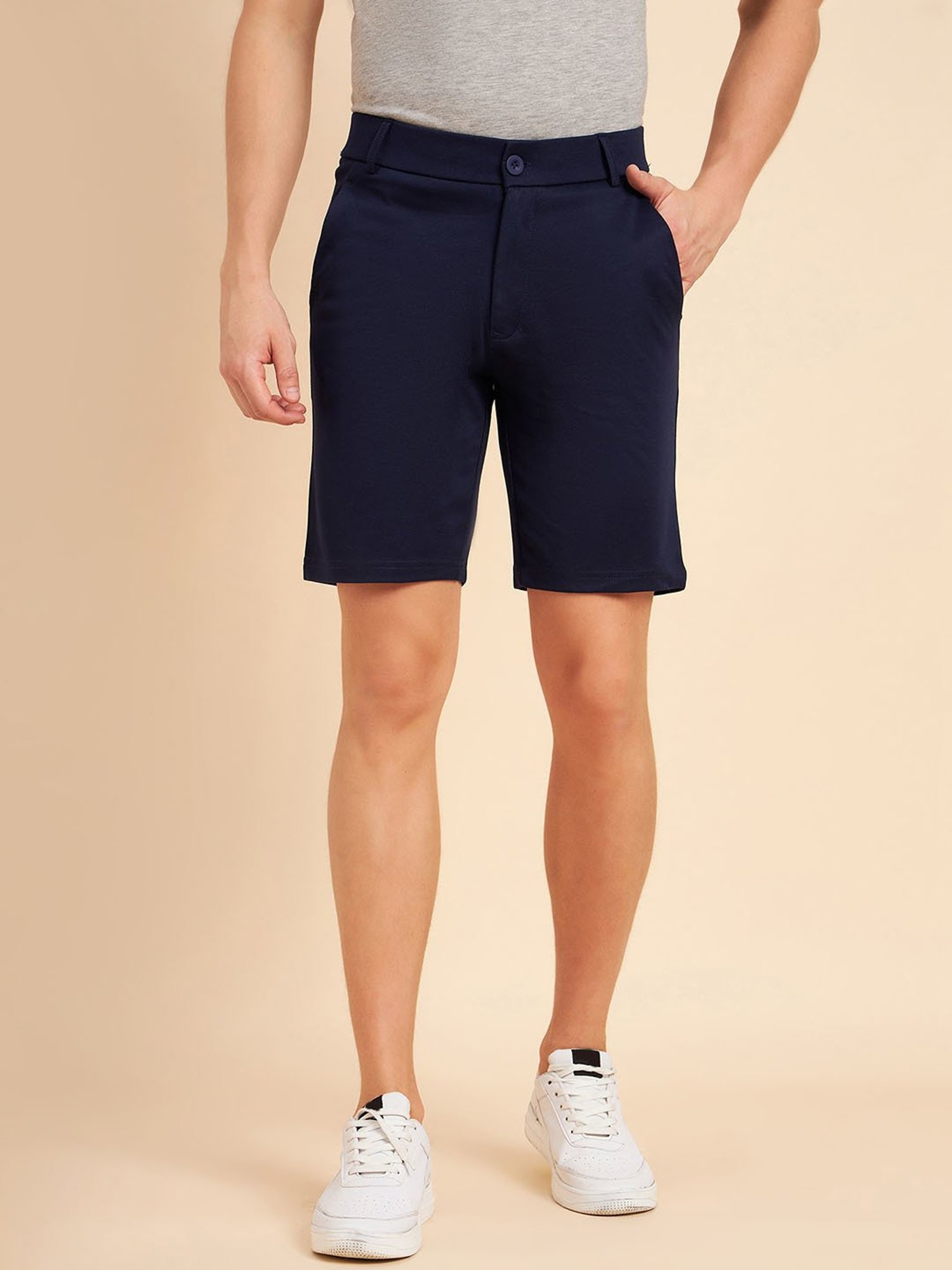 Sweet Dreams Indigo Cotton Regular Fit Shorts