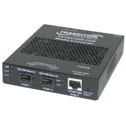 Transition Networks SGPOE1013-100-NA GIGABIT POE MEDIA CONVERTER