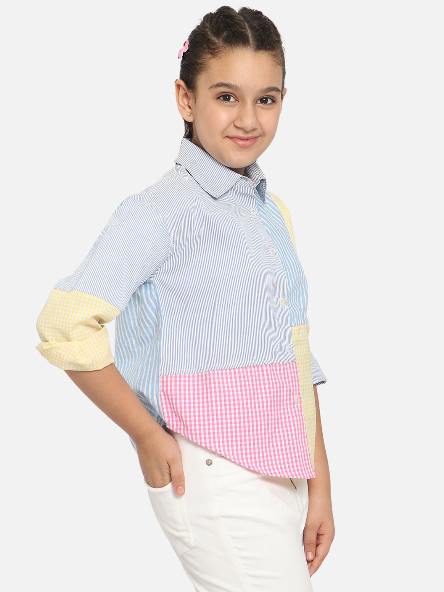 Nauti Nati Kids Multicolor Color Block Shirt