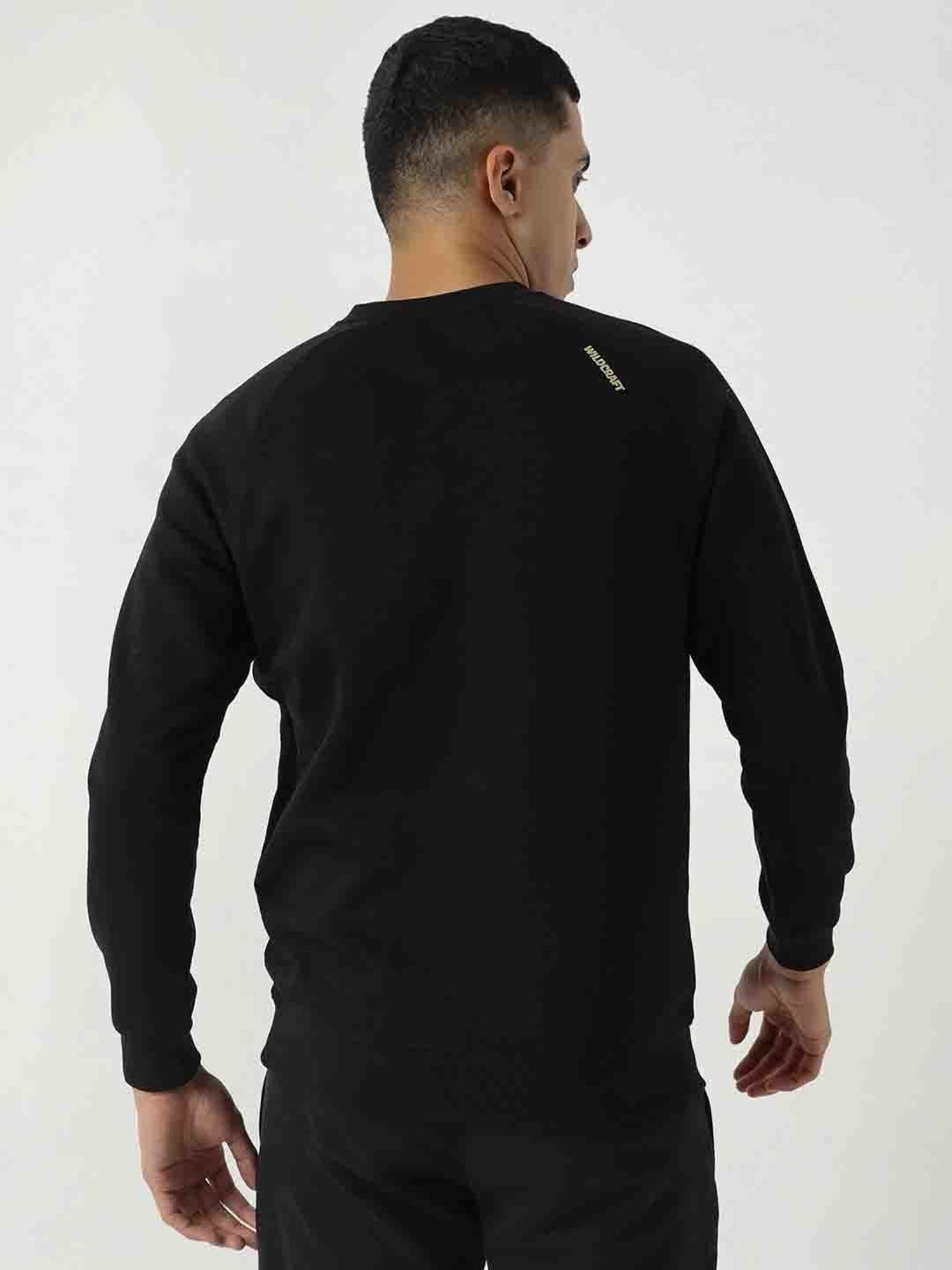 Wildcraft Black Regular Fit Printed Sweatshirt