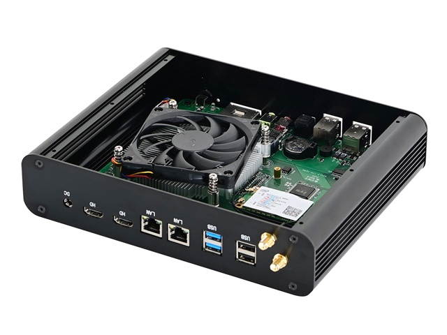 HUNSN 4K Mini PC, Intel Gen 10th I7 1065G7, Small Computer, Server, HTPC, BM27, AC WiFi/BT/2HDMI2.0/2LAN/4USB3.0/4USB2.0, (64G RAM/1TB SSD/5TB HDD)