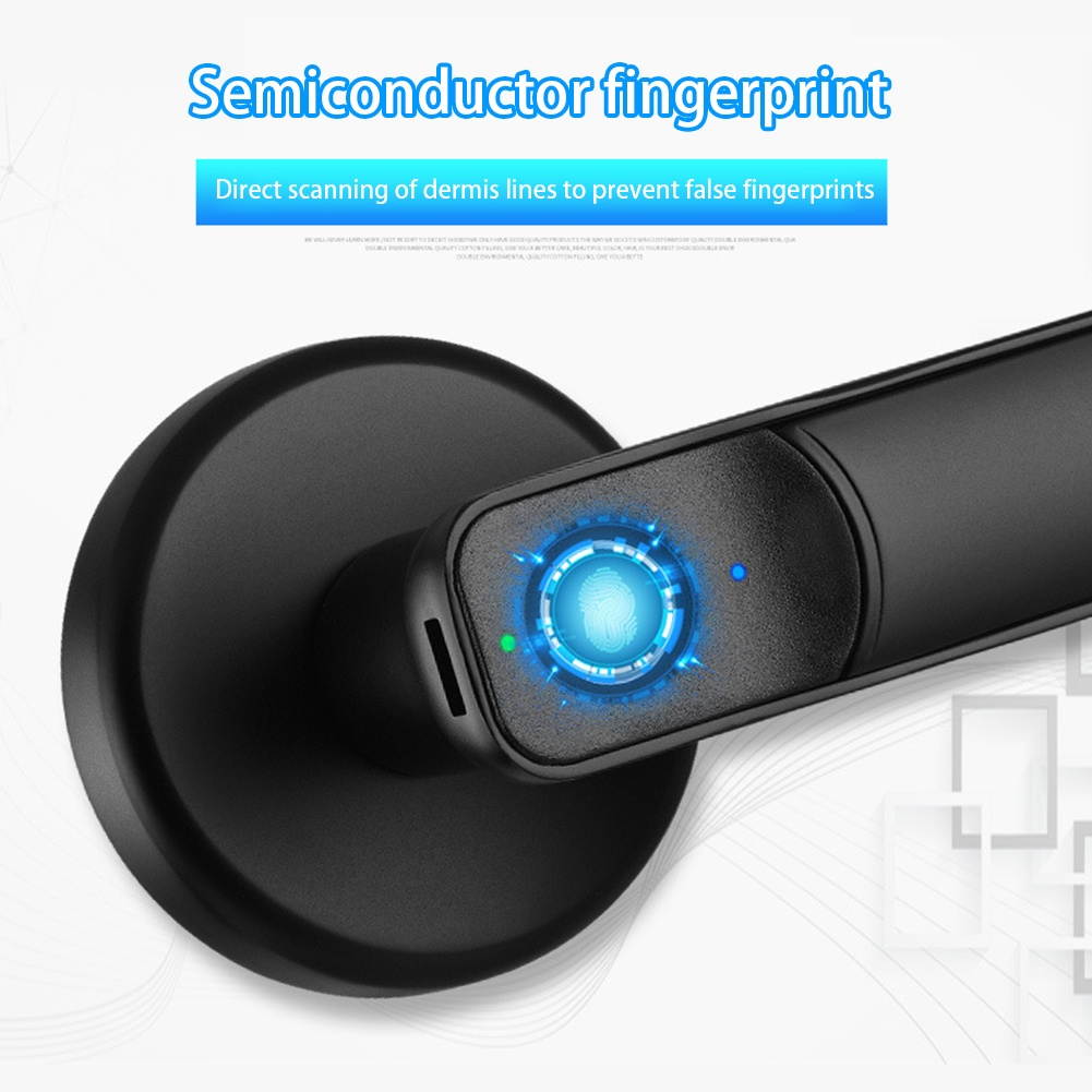 Smart Biometric Fingerprint Door Lock Semiconductor With 2pcs Keys Home Office