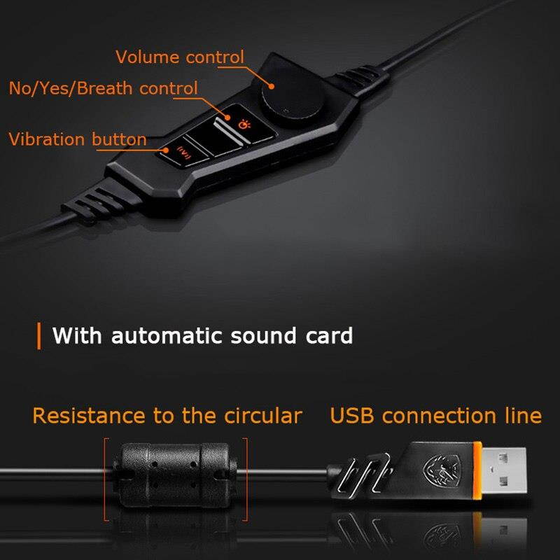 Sades R1 USB Wired Gaming Headphone 7.1 Surround Stereo 3 different Vibration Light Modes Headset With Mic for PUBG PC Laptop