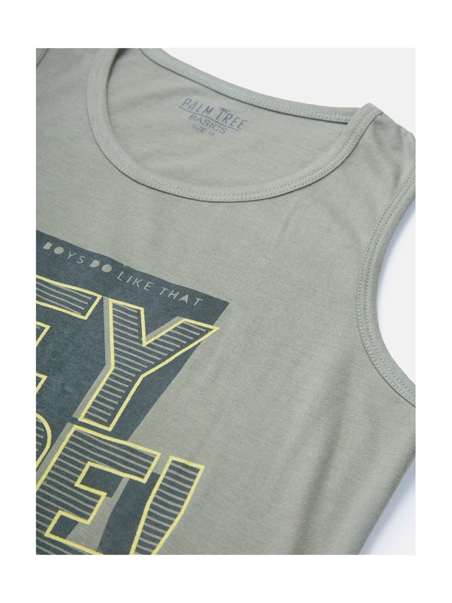 Palm Tree Kids Sage Green Printed Vest