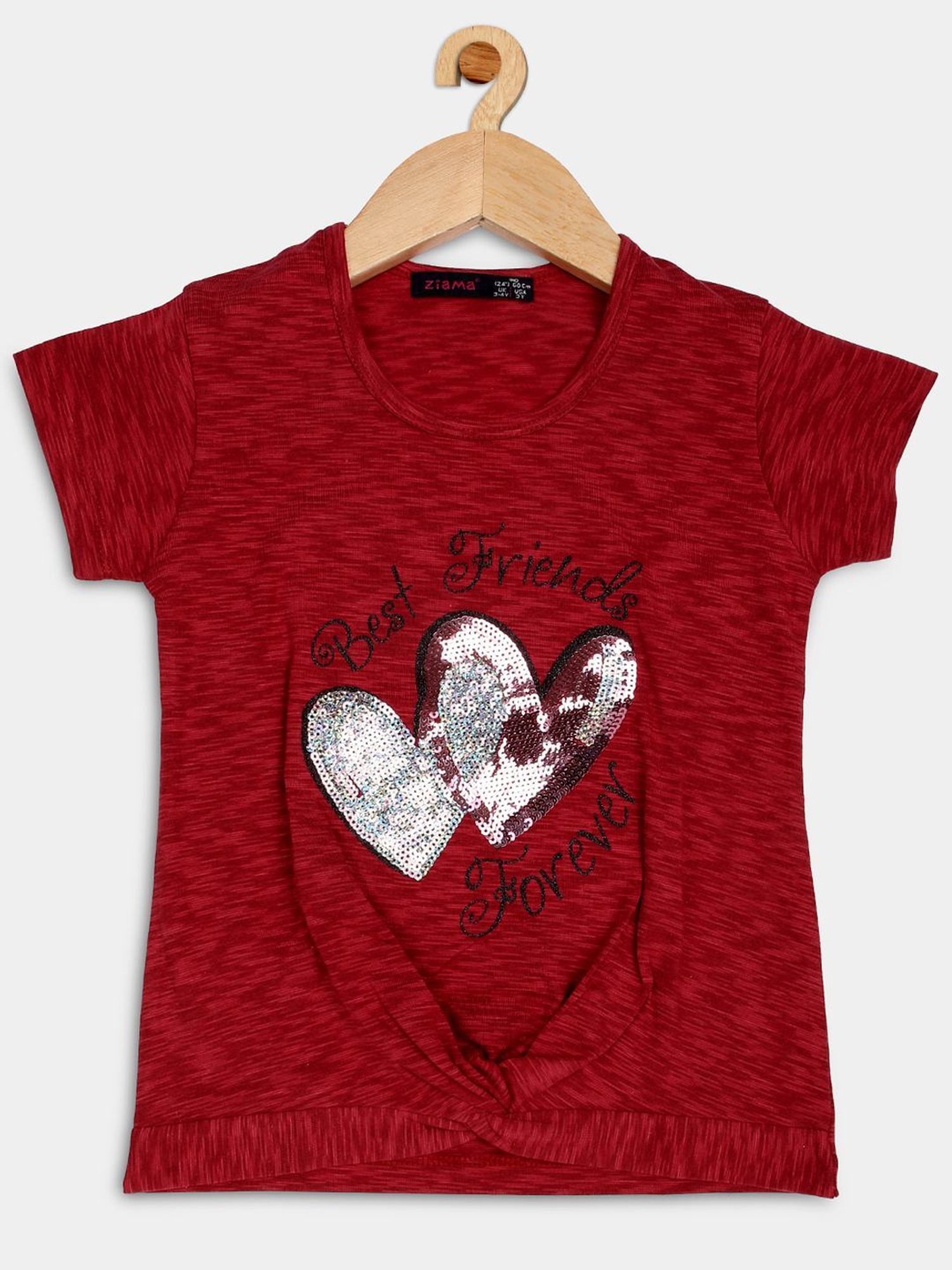 ZIAMA Kids Pink Embellished Top