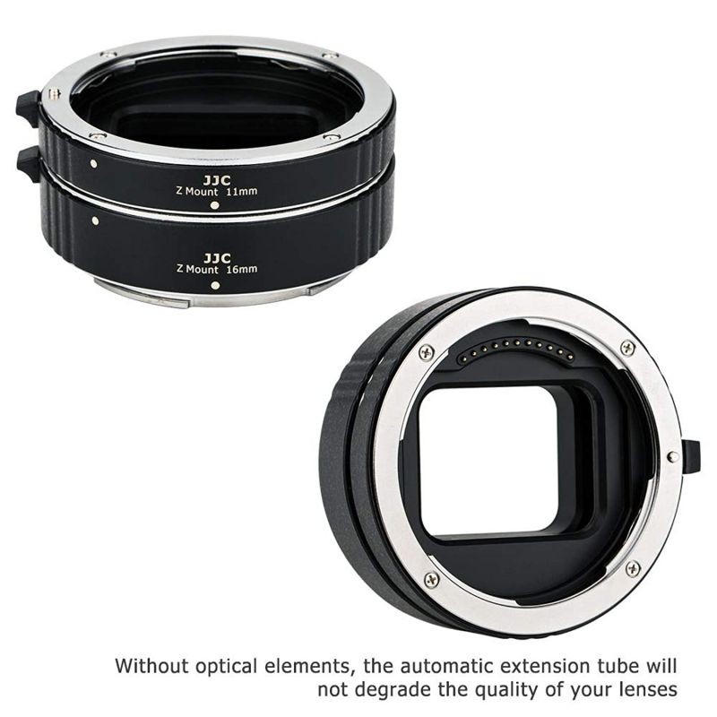 JJC Z Mount Auto Focus Macro Extension Tube Set for Nikon Z50 Z7 Z6 Mirrorless Camera and Nikon Z Mount Lenses,Great Tool for Macro Photography