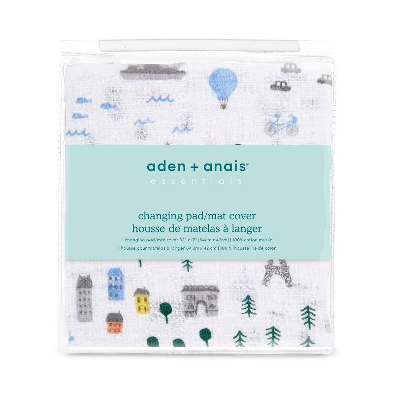 aden + anais Changing Pad Cover Little Big World Tiny Tourist