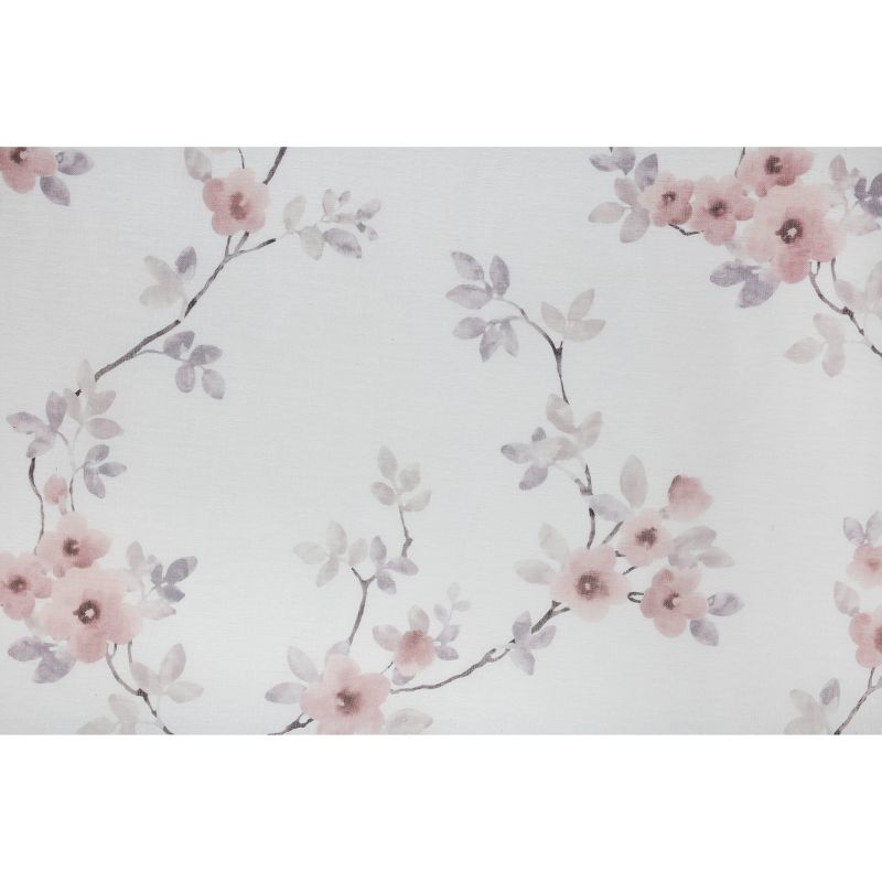 84"x50" Bloom Floral Printed Light Filtering Window Curtain Panel Off White - Habitat