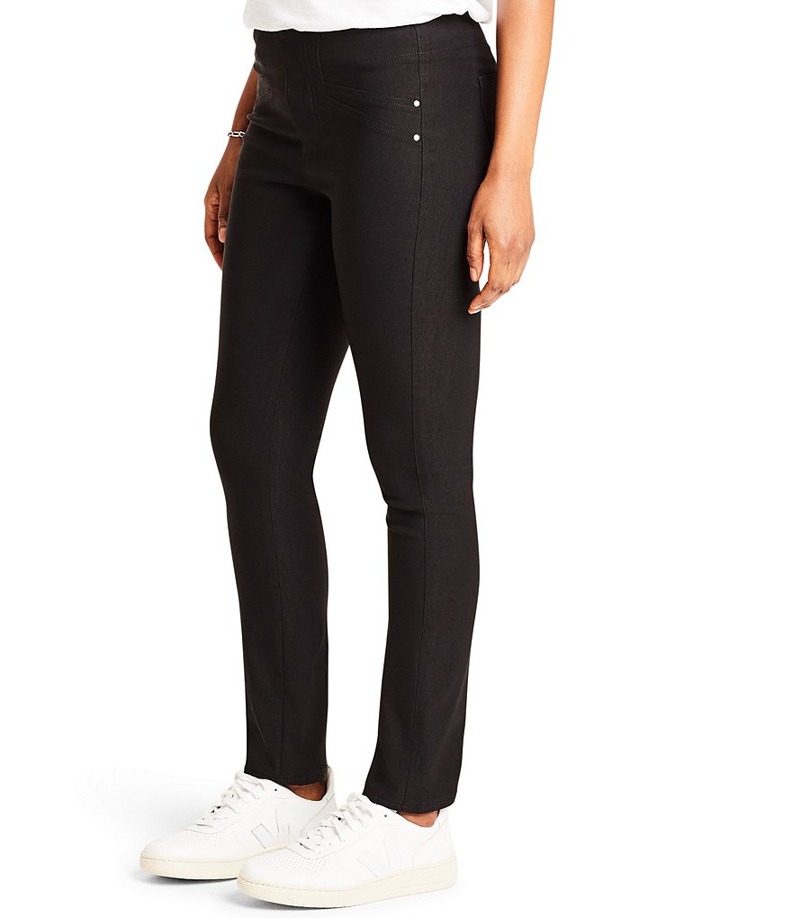 NIC + ZOE Stretch Woven Wonderstretch Pull-On Slim-Leg Pants