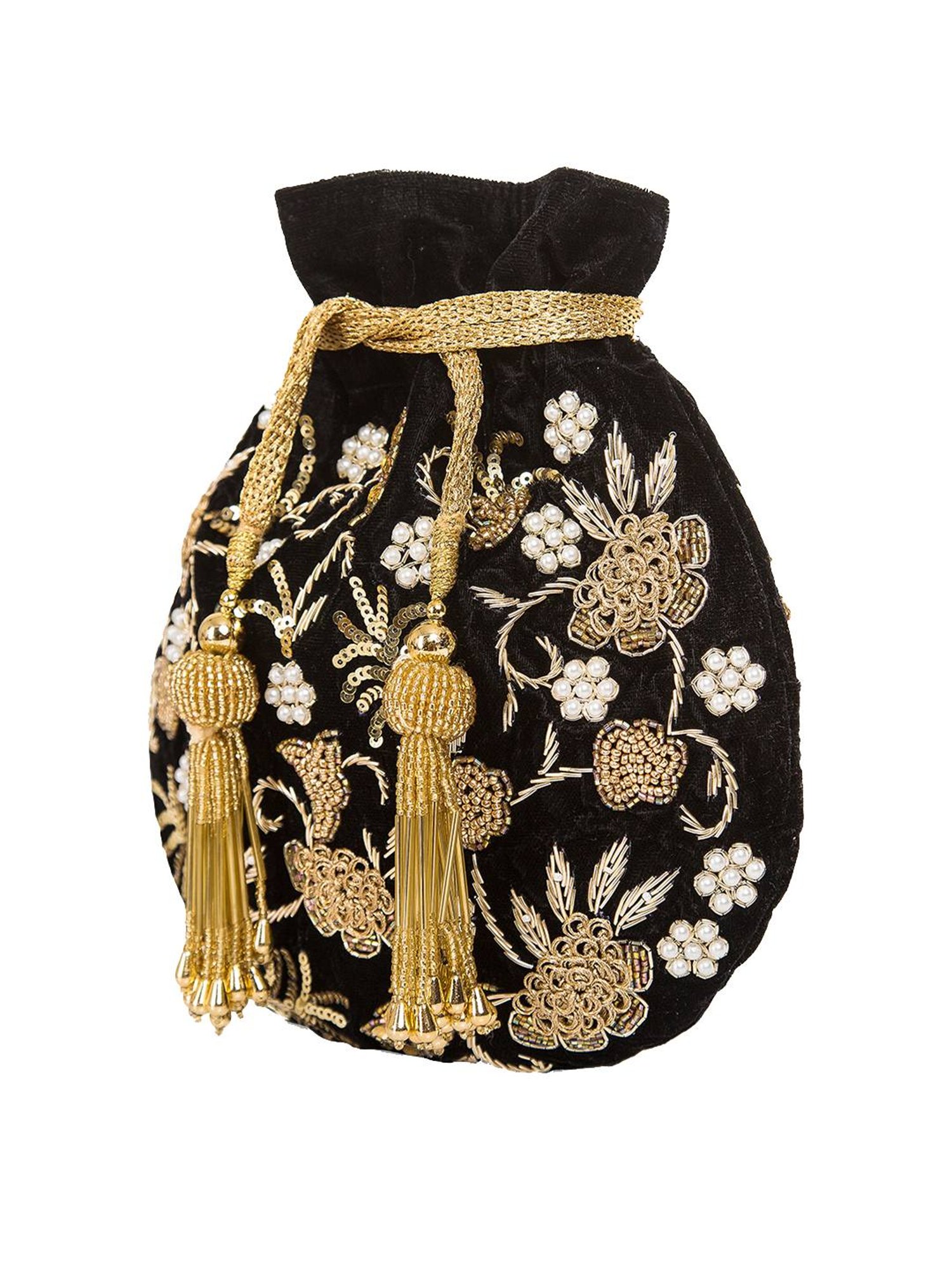 Tarini Nirula Black Velvet Potli