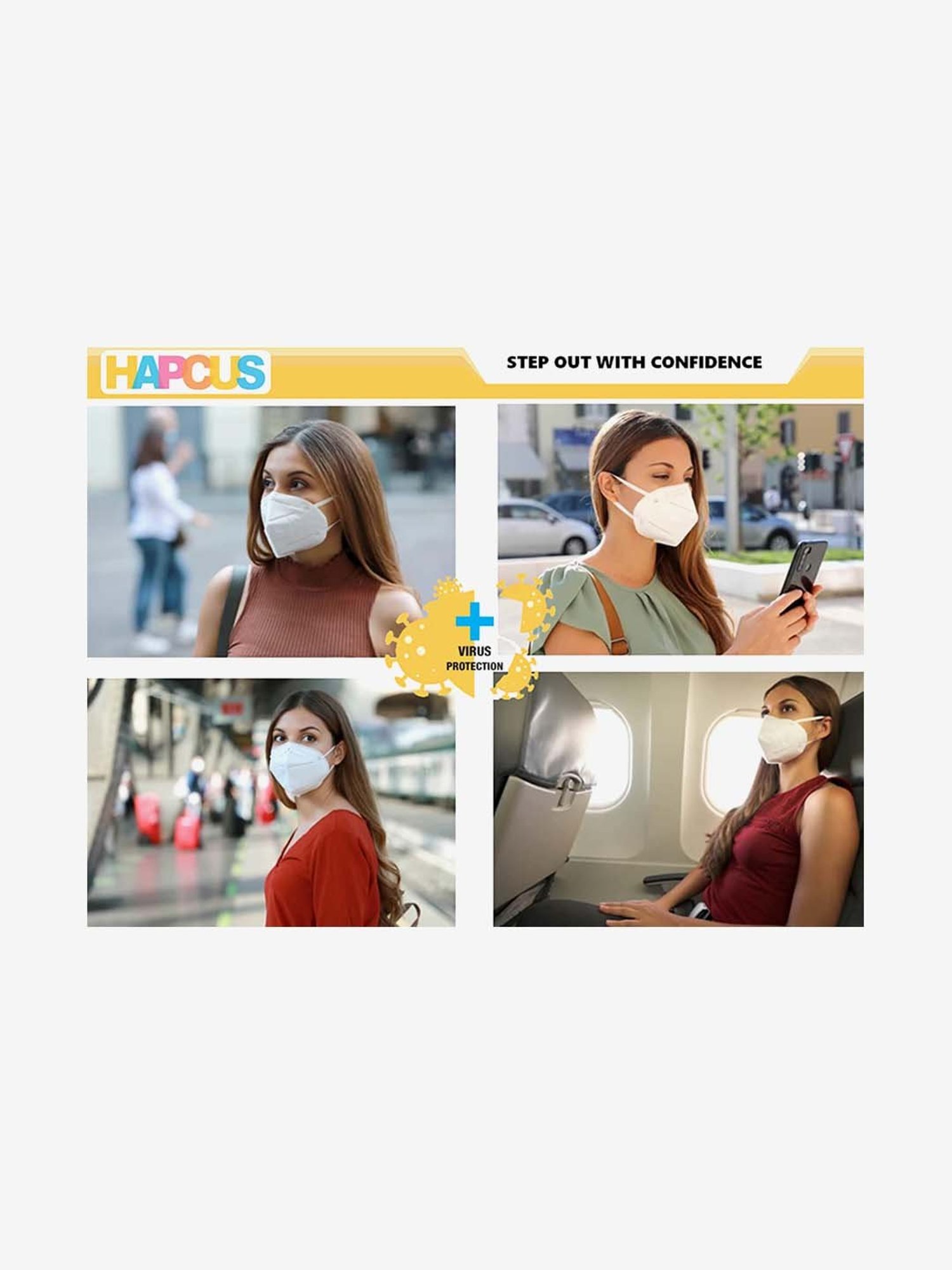 Magnum Flat Fold Duckbill NIOSH Certified N95 Mask (Pack of 20, White)