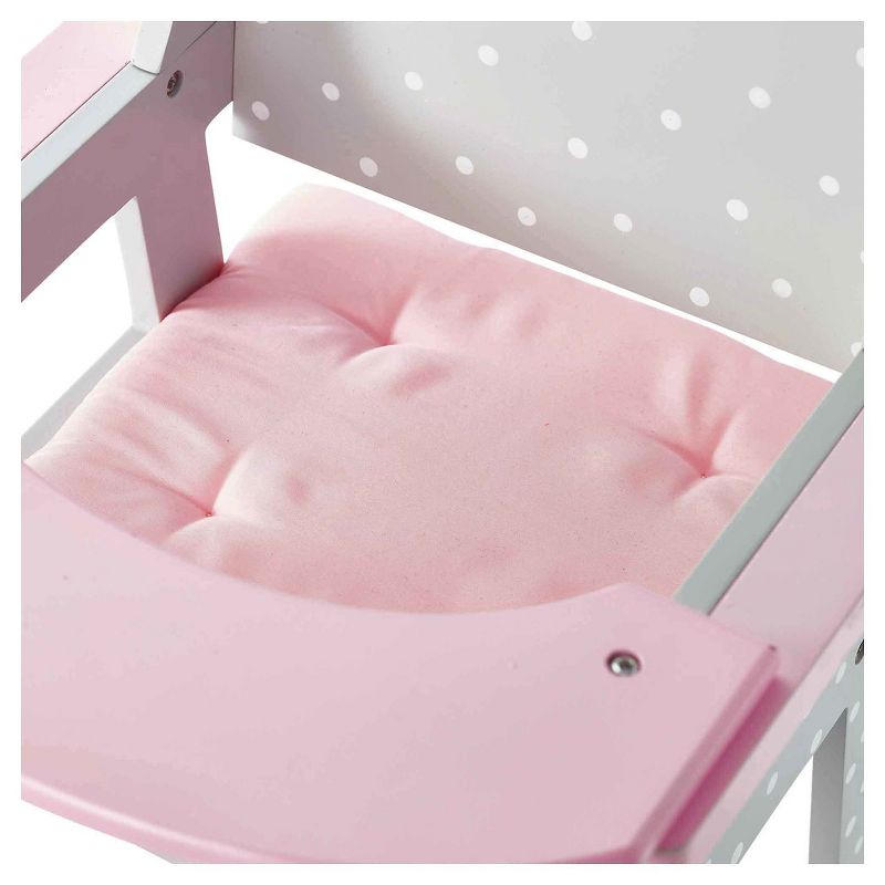Olivia's Little World - Baby Doll Furniture - Baby High Chair (Gray Polka Dots)