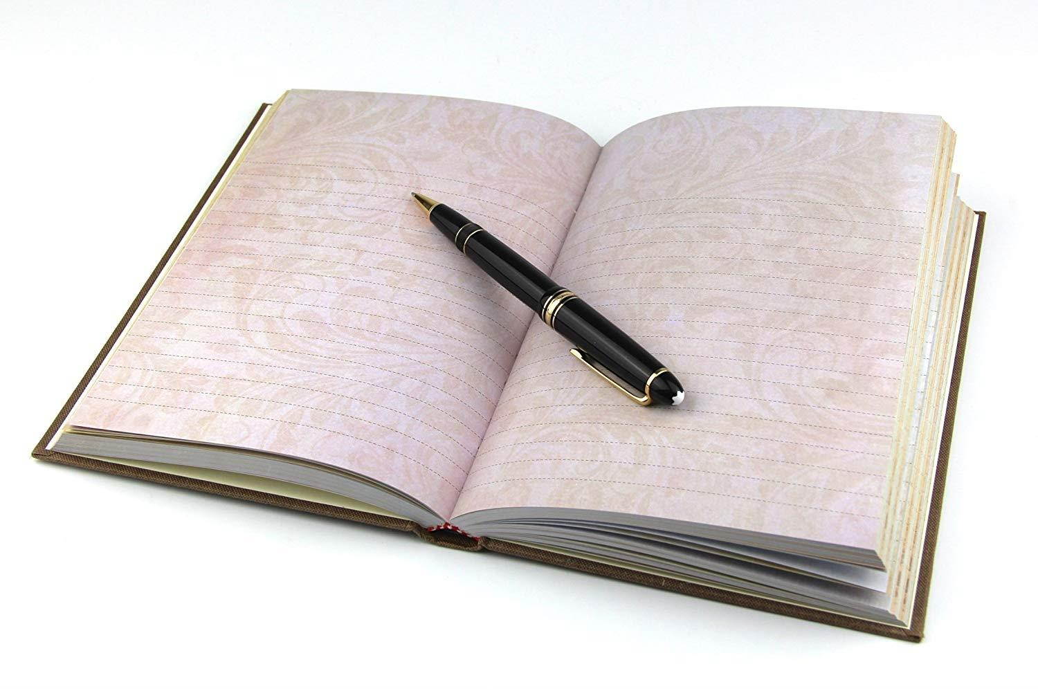 RayLineDo Brown Vintage Hard Cover Jounrnal Dairy A5 Notebook 80Gsm Ruled 288Pages With Hard Gift Box And Code Lock