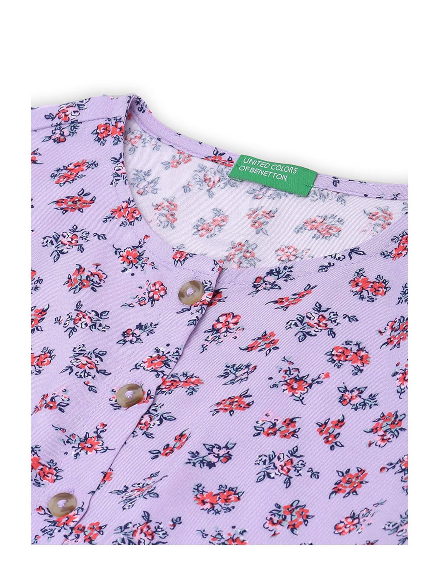 United Colors of Benetton Kids Purple Printed Dress