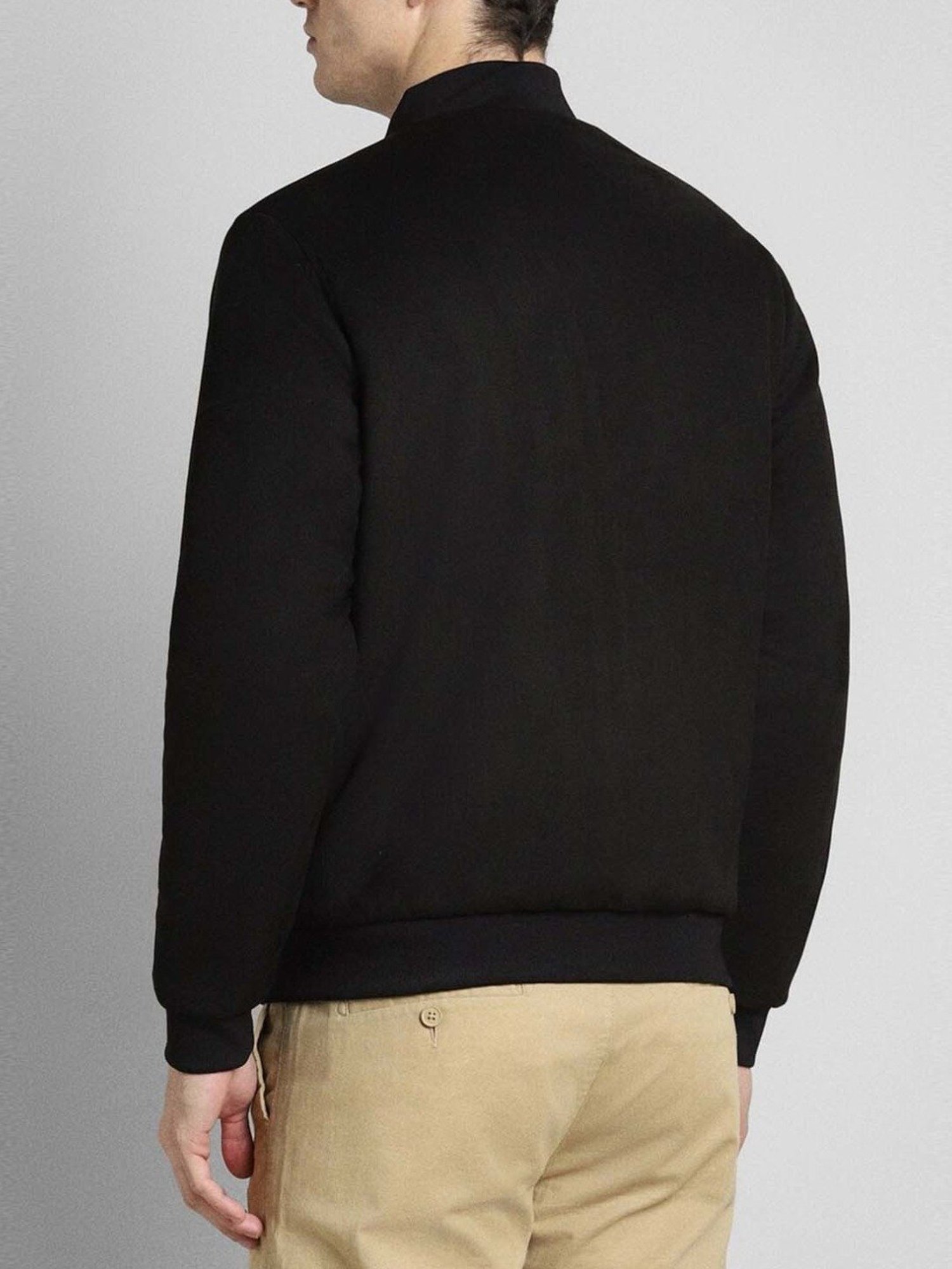 Simon Carter London Black Regular Fit Bomber Jacket