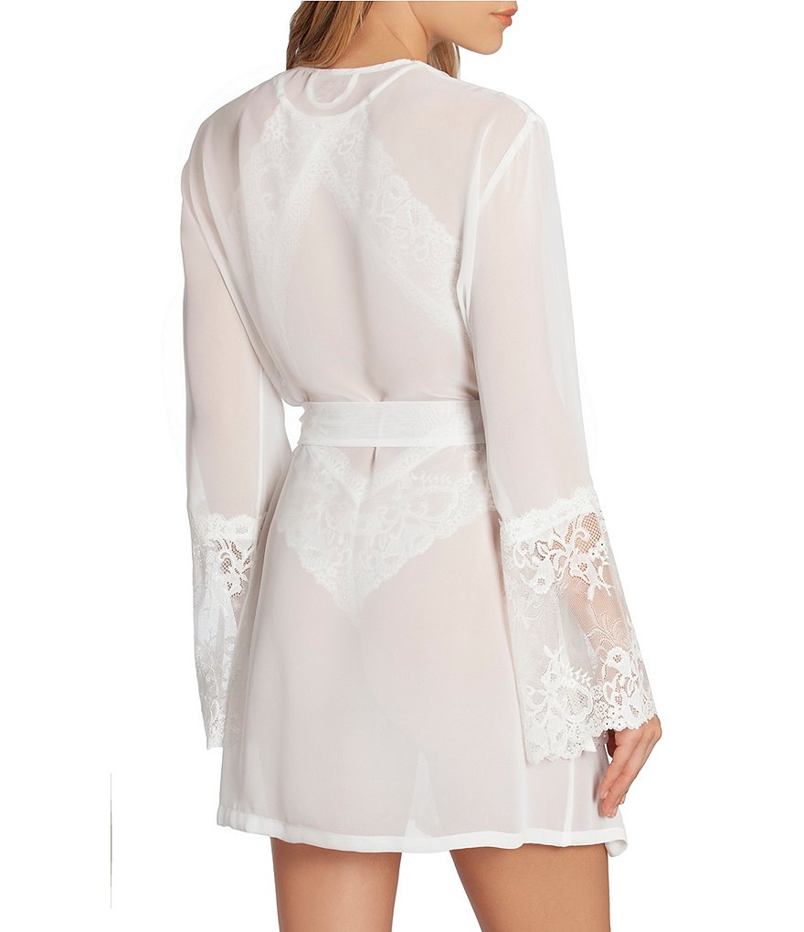 In Bloom by Jonquil Chiffon & Lace Short Wrap Robe