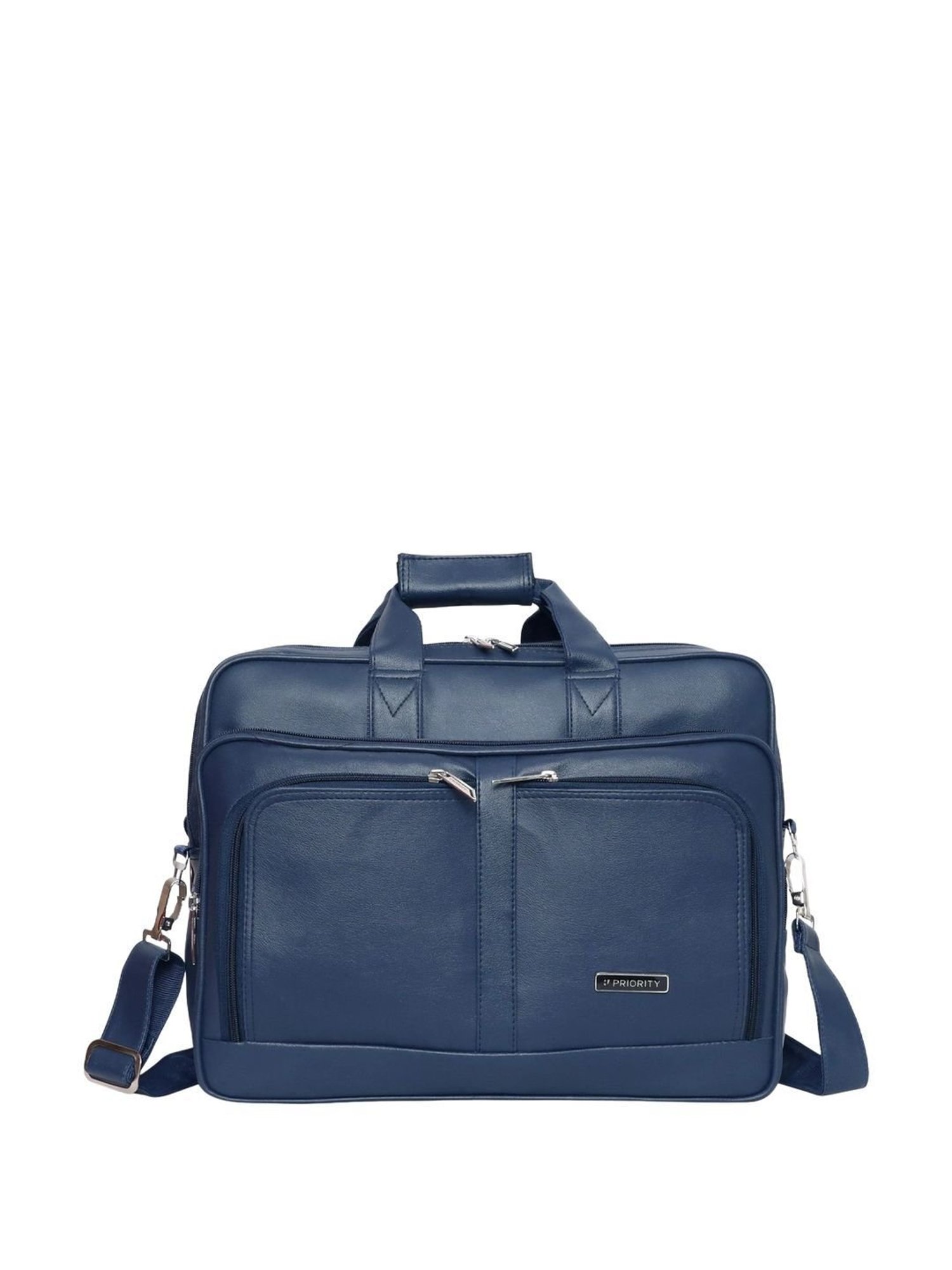 Priority Navy Synthetic Large Messenger Bag