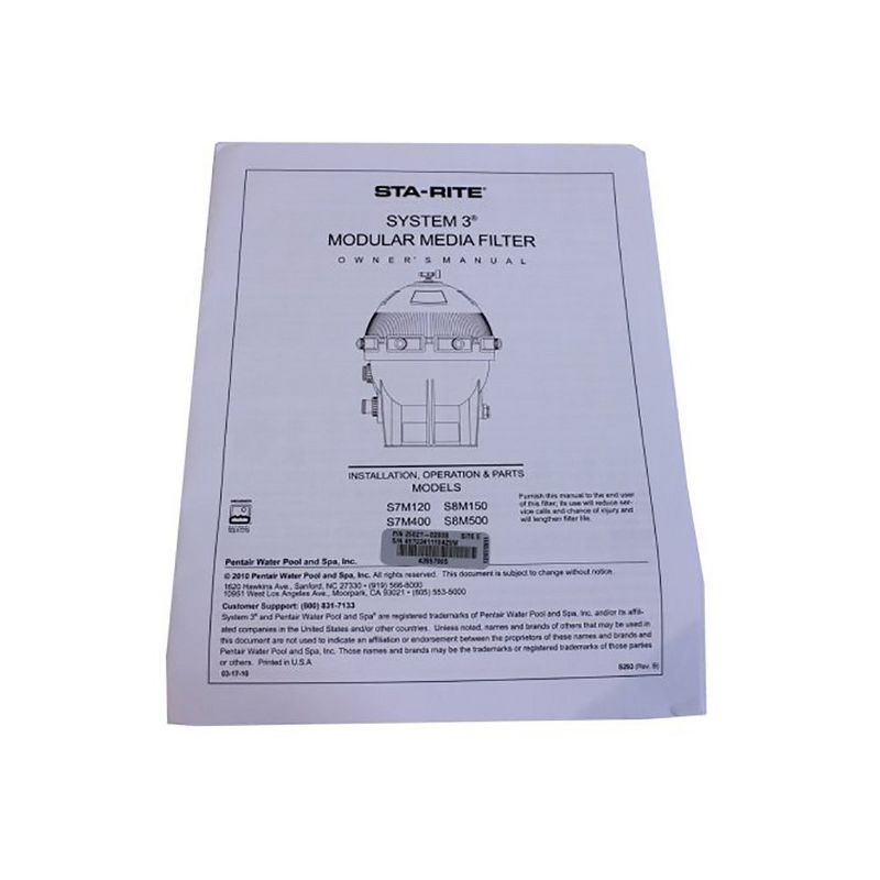 Sta-Rite 25021-0200S System 3 Small Inner Pool Replacement Filter | S7M120
