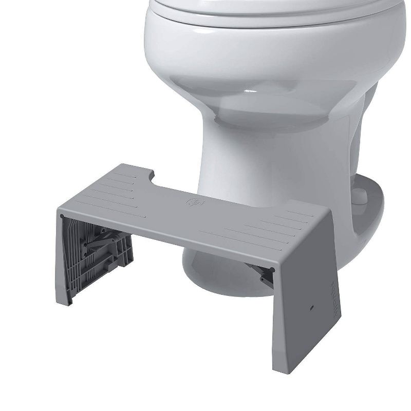 7" Porta Traveler Foldable Toilet Stool for Travel Gray - Squatty Potty