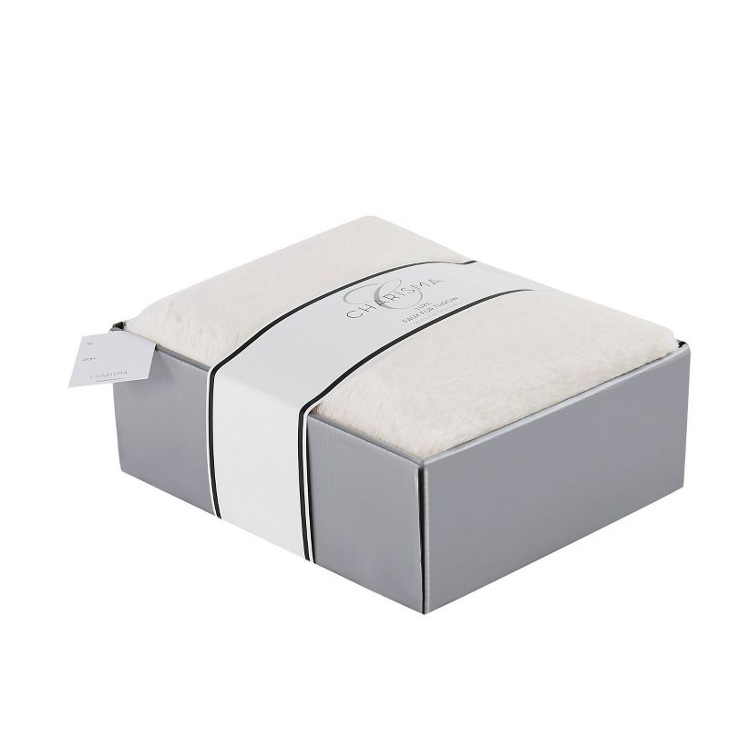 50"x70" Luxe Faux Fur Throw Blanket in Gift Box Ivory - Charisma