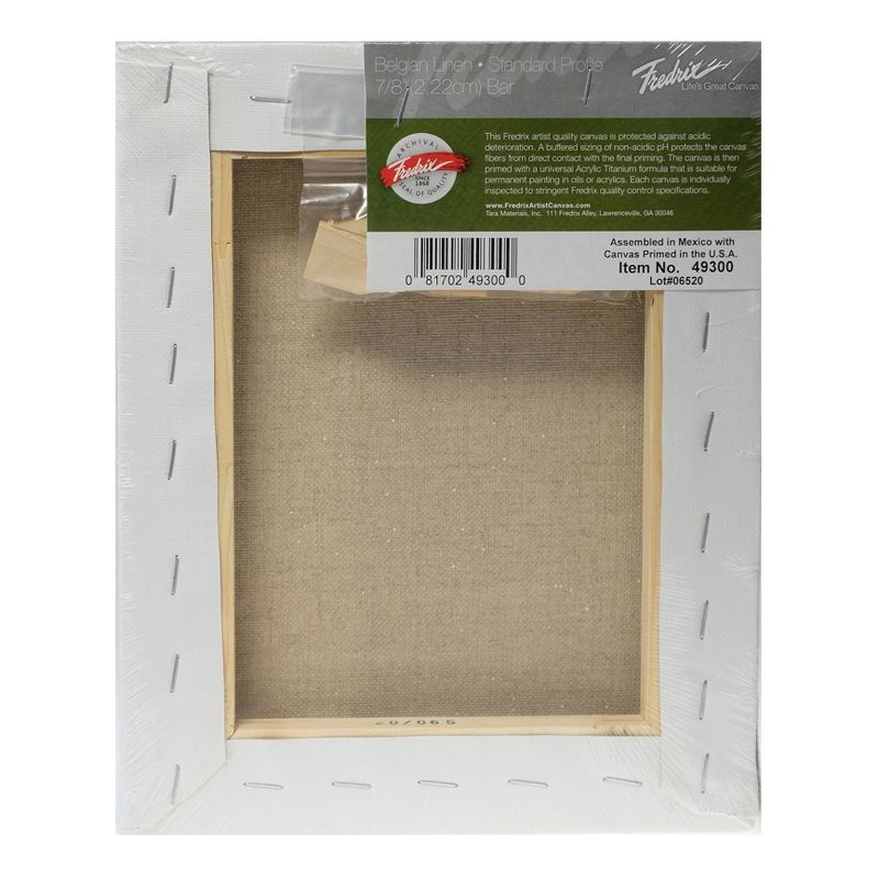 Fredrix Pro Belgian Linen Pre-Stretched Canvas, 8 X 10"