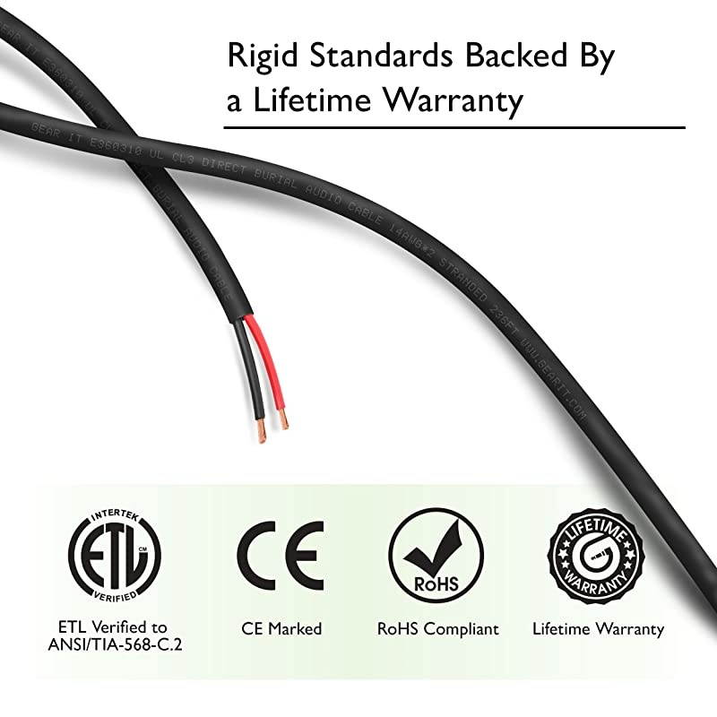 16 AWG CL3 OFC Outdoor Speaker Wire  Pro Series 16 Gauge 250 Feet 762 MetersBlack Oxygen Free Copper UL CL3 Rated for Outdoor Direct Burial and inWall Installation Speaker Cable