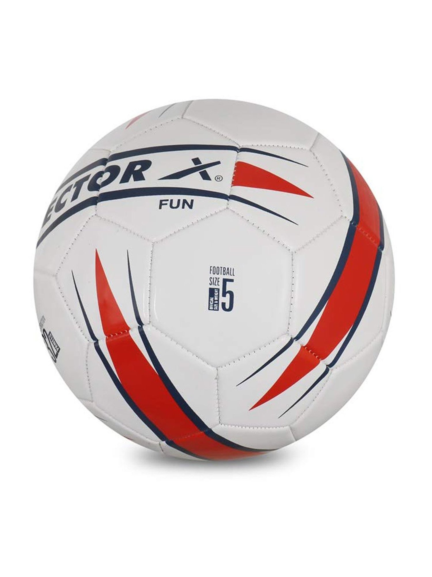 Vector X White & Red Football - Size 3