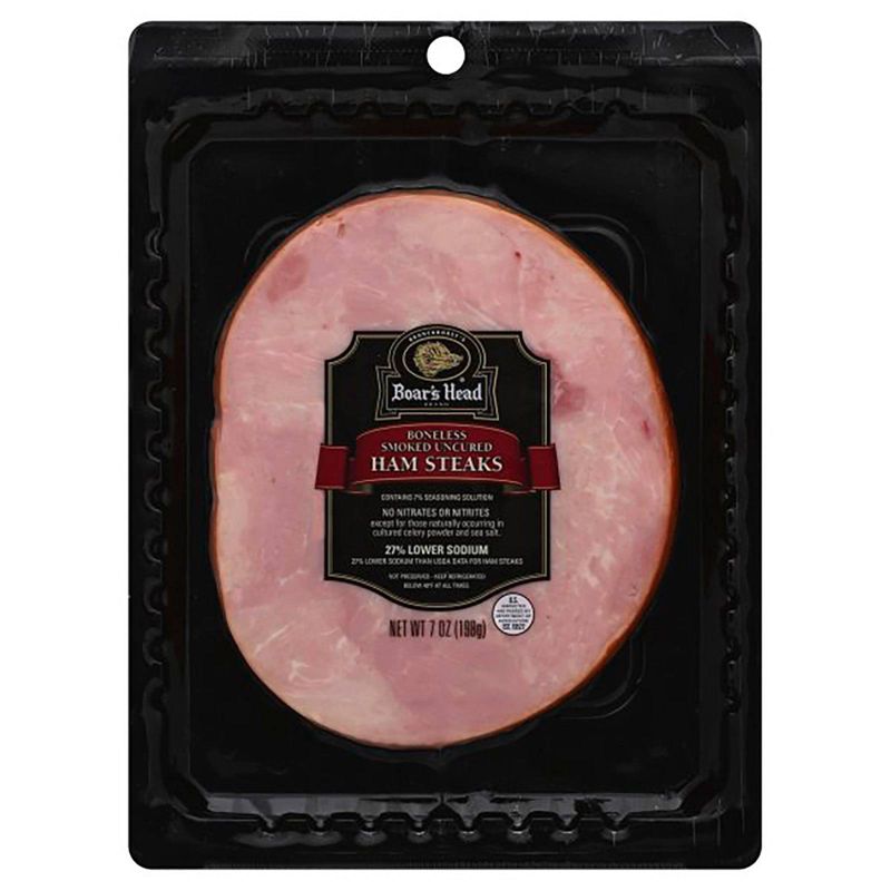 Boar's Head Smoked Uncured Ham Steaks - 7oz