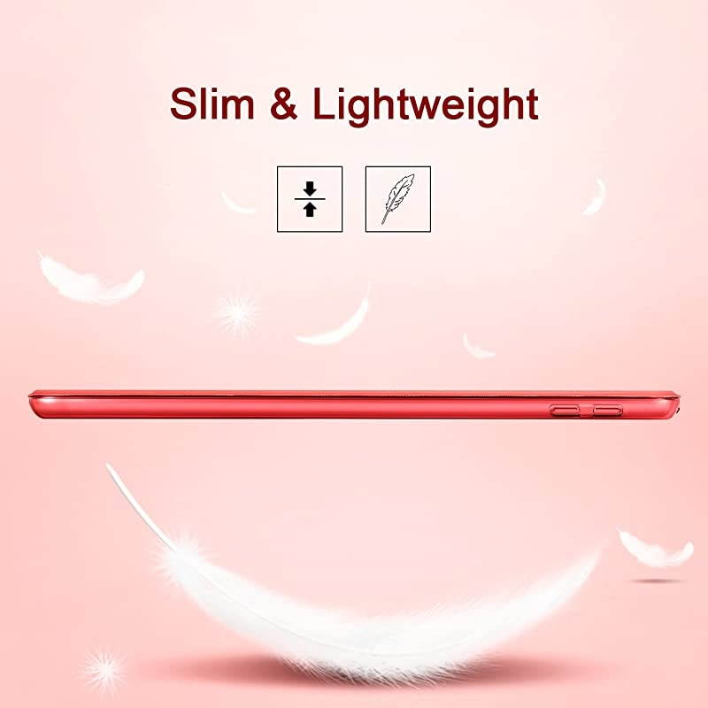 Yippee Trifold Smart Case for iPad 6th Generation 20182017 Not for iPad 102 Lightweight MultiAngle Viewing Stand Case Auto SleepWake for iPad 5th6th Gen Red