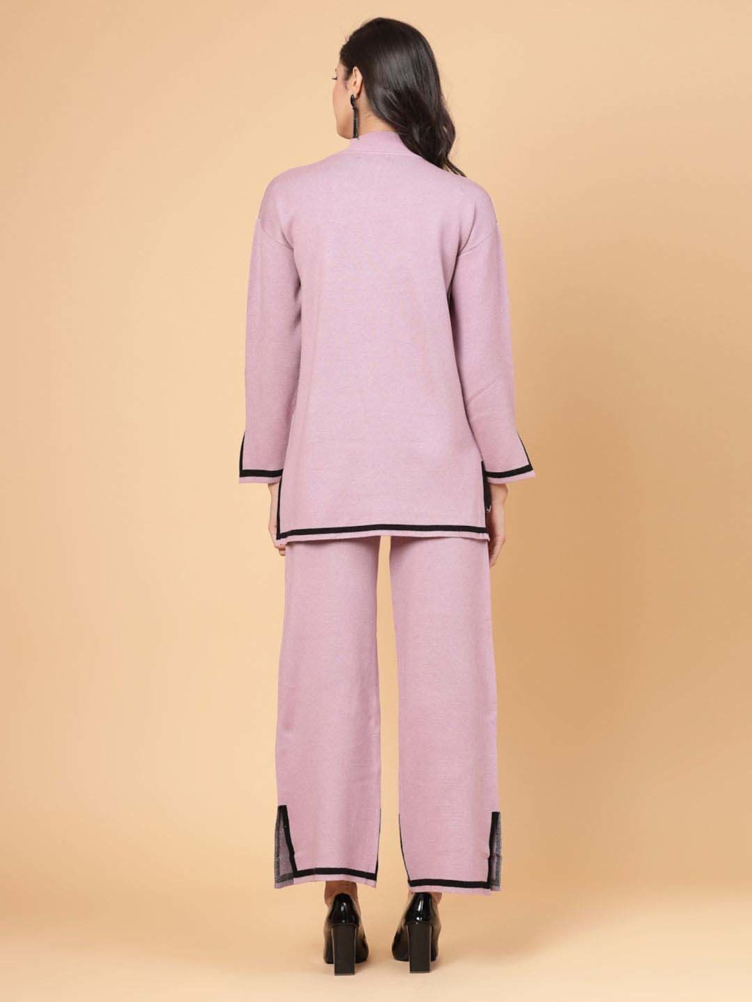 Mafadeny Lilac Plain Top Pants Set