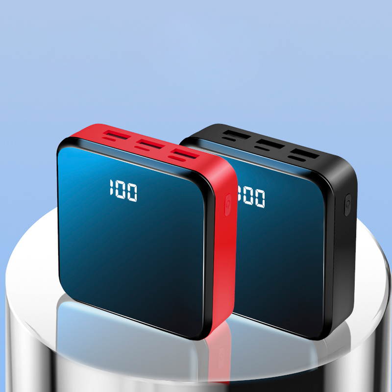 New Arrival Mini qi power bank External Battery Charger 2000000mAh powerbank 3USB Charger with lcd and led power bank