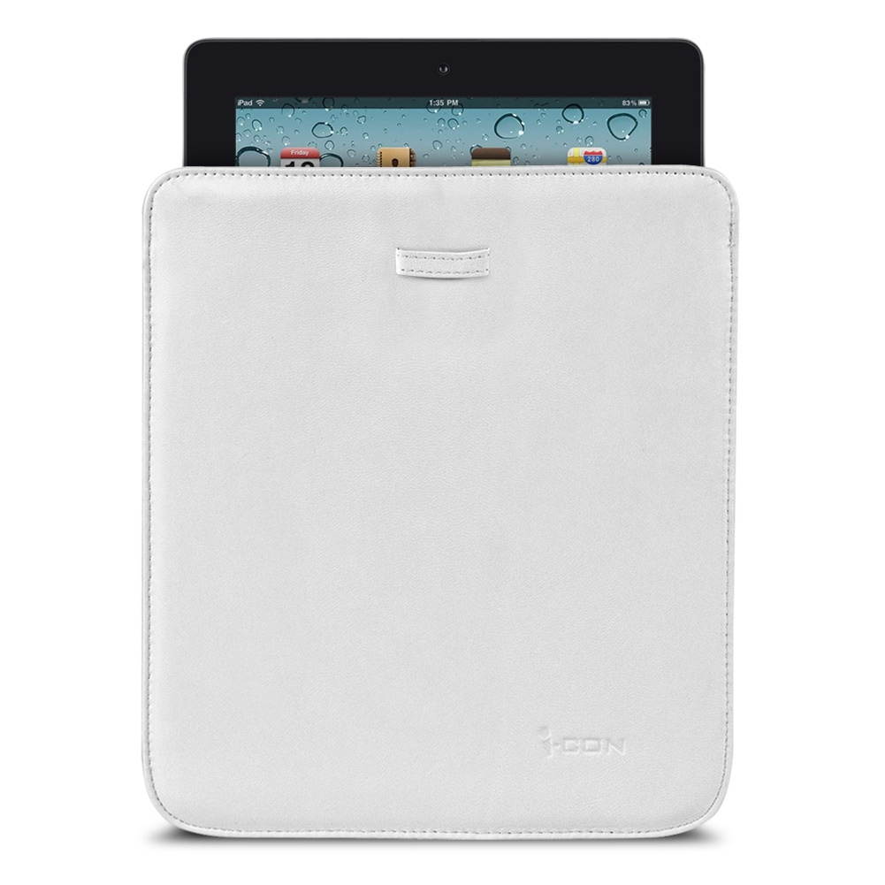 Icon Apple iPad Sheep Skin Leather Sleeve - White