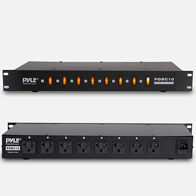Rack Mount PDU Unit 8 Outlets w Digital Display and Surge Protection 1U15A120V Aluminum Alloy Power Covered w ONOFF SwitchWide Usage amp BuiltIn Circuit Breaker SereneLife PDBC10